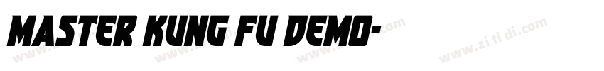 Master Kung Fu DEMO字体转换